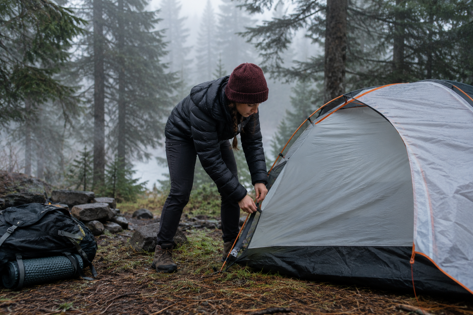 December Camping, How to Choose and Set Up a Tent for Cold Weather